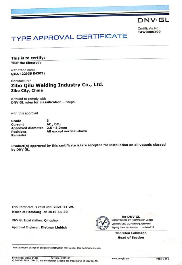 GL.DNV. E4303 