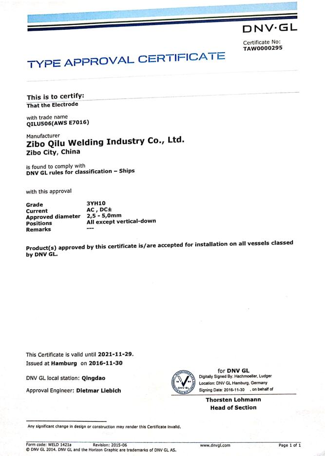 GL.DNV. E7016 